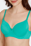 Zivame Beautiful Basics Padded Wired 3/4Th Coverage T-Shirt Bra - Spectra Green — thumbnail 4